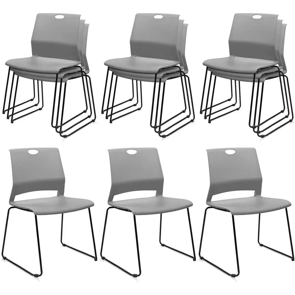 

Ergonomic Stackable Office Chair with Lumbar Support and Metal Legs, Ideal for Conference Rooms, Schools, Churches, and Waiting