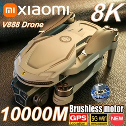 XIAOMI-V88 Drone profissional com câmera dupla, brinquedo Drone, Quadcopter, GPS, aérea, 5G, WiFi, aeronaves de controle remoto, 8K, Evitar obstáculos, UAV