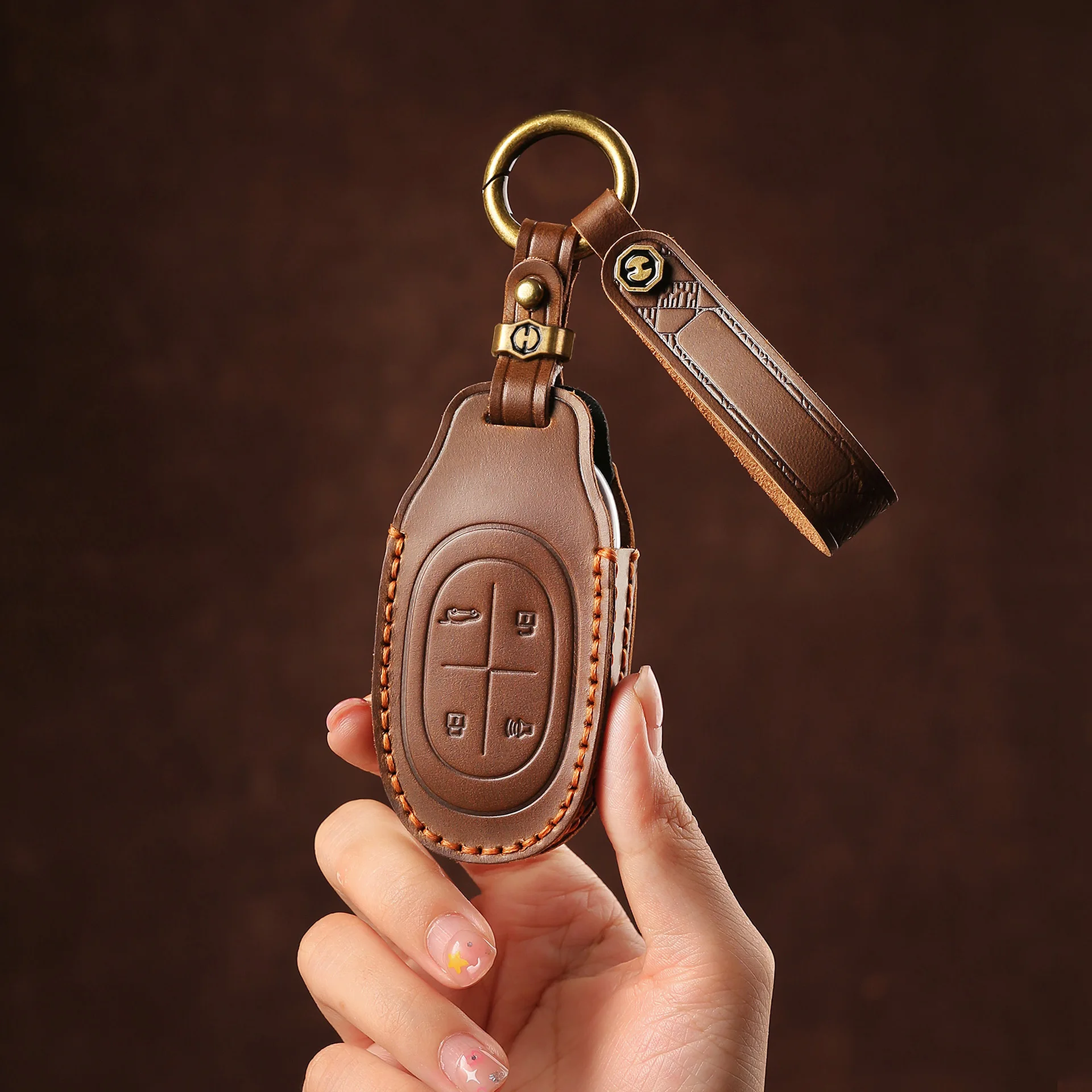 

Кожаный чехол-брелок ручной работы для ключей автомобиля Jetour Shanhai L7 PRO MAX+ L9 2025, аксессуары для интерьера