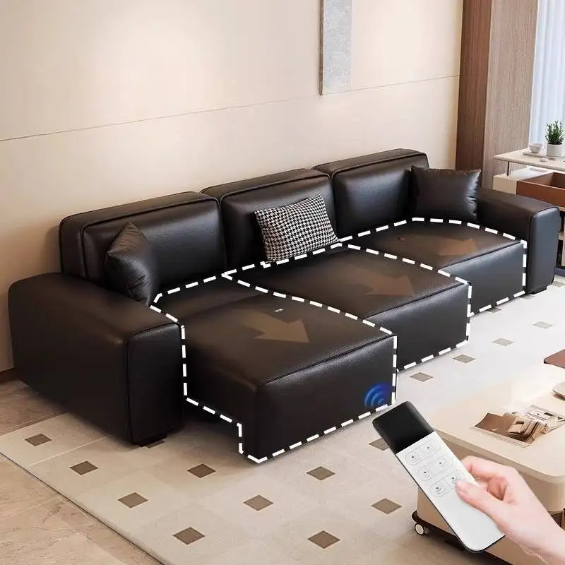 โซฟาห้องนั่งเล่นสีดำคลาสสิก สไตล์มินิมอลยุโรป นอร์ดิก โซฟาพัฟห้องนั่งเล่น โซฟาพักผ่อนทันสมัย เฟอร์นิเจอร์สำหรับบ้าน