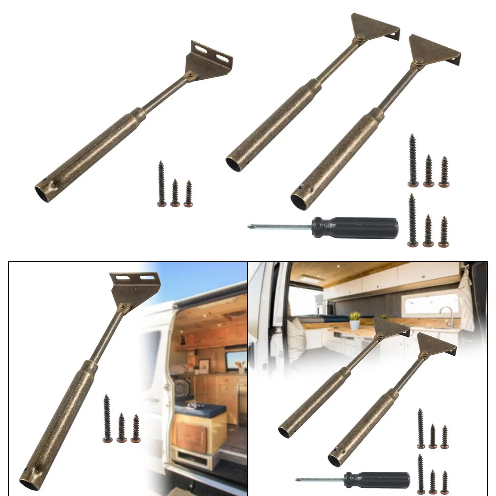 

Door Strut Spring Loaded Durable Iron Support Bracket Smooth Closing Hardware for RV Cabinet Door