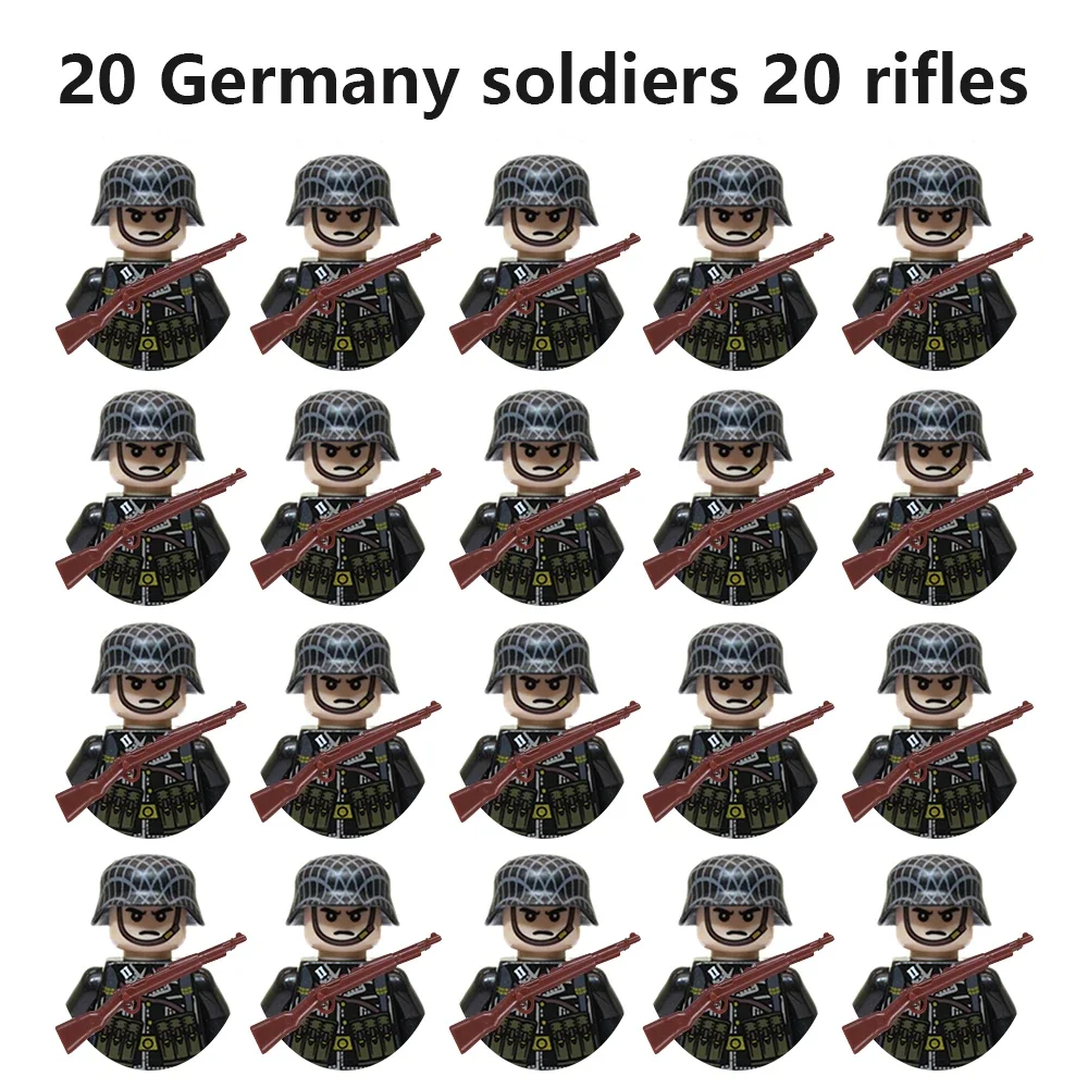 20 Militär-Actionfiguren, Geschenke und Spielzeug aus der Sowjetunion, den Vereinigten Staaten, Großbritannien, Frankreich, Japan, Kanada und Italien.