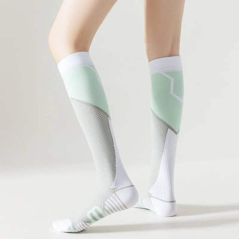 Compressiesokken Druk Kuitsokken Oefenen Fitness Yoga Hardloopoefeningen Knie Ins Tij Haarkleur Springtouw