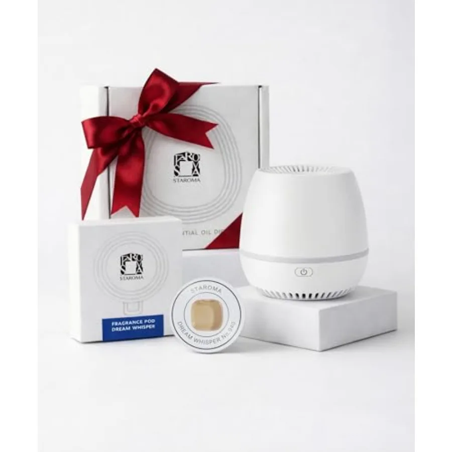 

Waterless Diffuser Starter Kit Jasmine Essential Oil Gift Car Air Freshener - Cordless Rechargeable Battery Small Quiet Adjusta