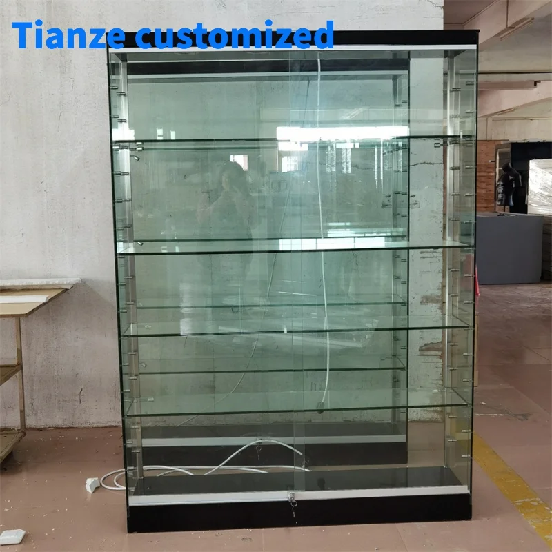 

[Customized]Best Supplier Customized Smoke Shop Interior Design Decoration Commercial Display Tables Glass Cabinet Showcase Dis