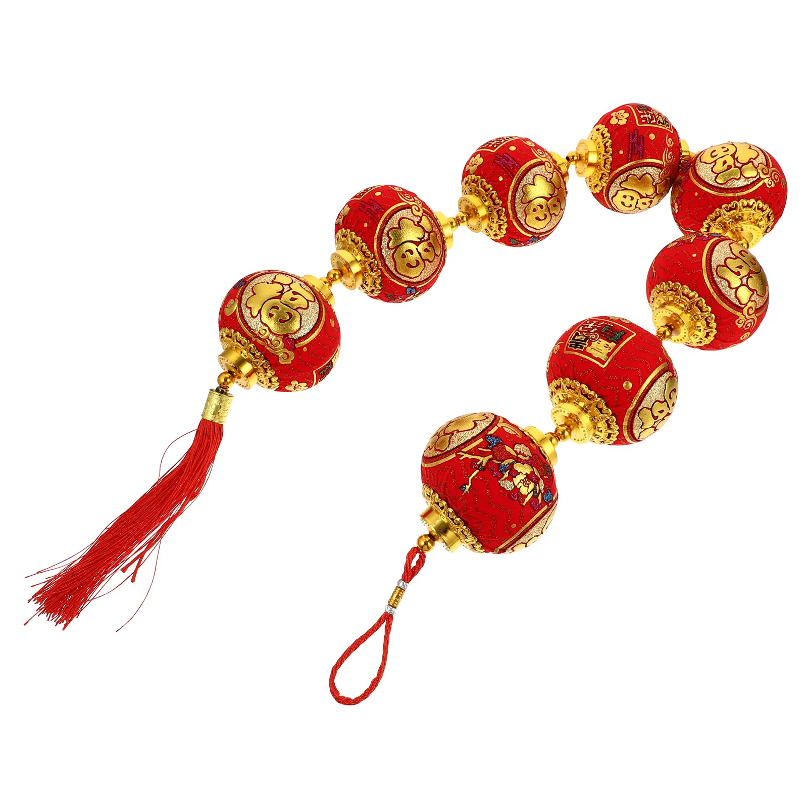 

Small Lantern Hanging Decoration Chinese Style New Year Pendant Flocking Cloth Spring Festival Adorn Home Door Wall Window