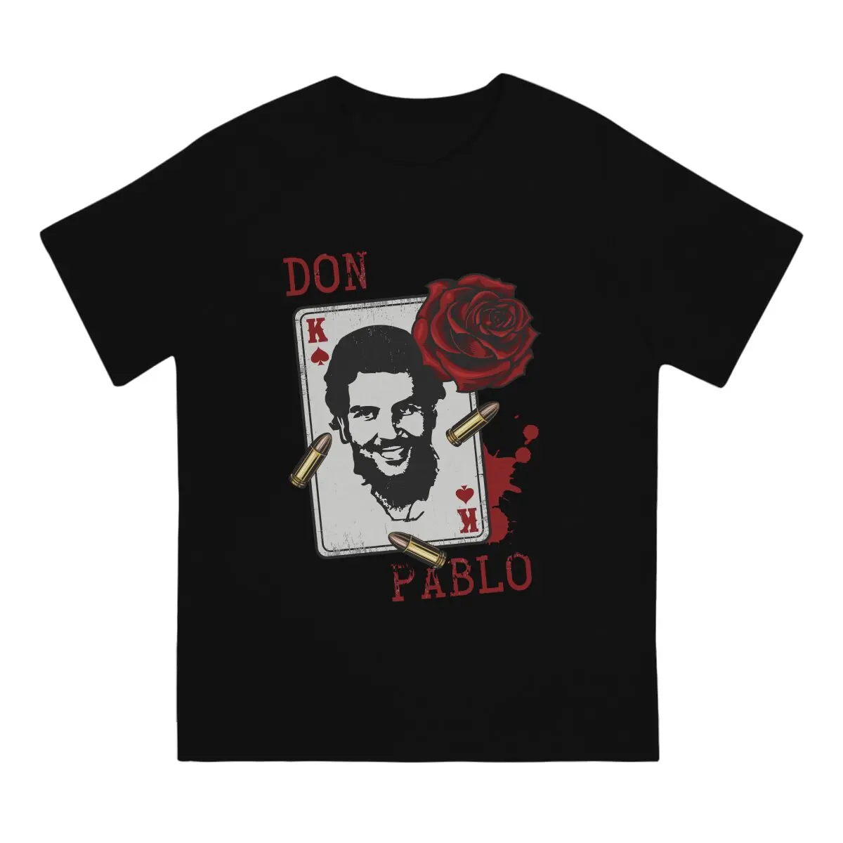 Men's Plata O Plomo King  T Shirt Narcos Crime TV Pablo Escobar Cotton Tops Vintage Short Sleeve Crewneck Tee Shirt Printing