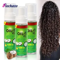 Riccioli rimbalzanti tenere Mousse di schiuma Set buon odore olio d'oliva schiuma avvolgere Mousse per parrucche di capelli afroamericani lungo ultimo avvolgere Set Mousse