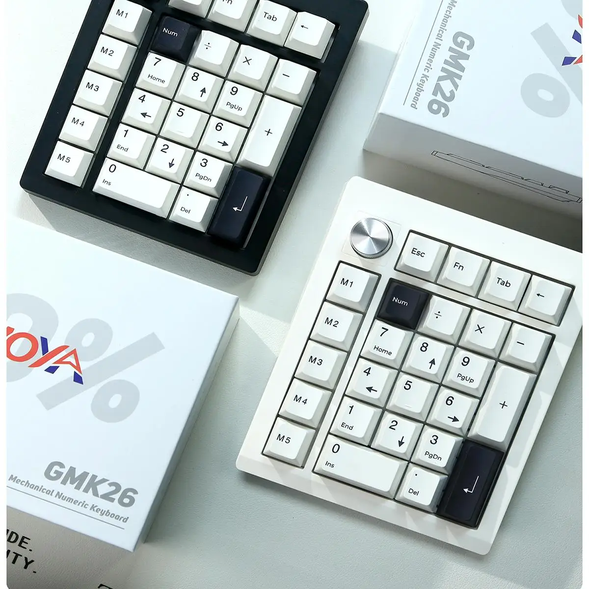 Imagem -04 - Zuoya Gmk26 Teclado Modo sem Fio Mecânico Teclado Digital 2.4g Botão Bluetooth Qmk Via Troca Quente Rgb Mini Teclados Portáteis Presente