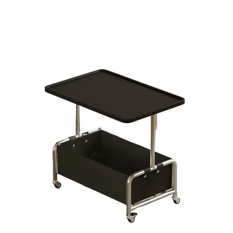 Creative Side Table Movable Coffee Table Modern Simple Sofa Side Cabinet Living Room Cart Shelf Small Table with Wheels