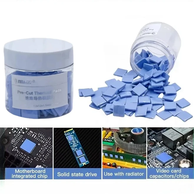 

Предварительно режущие термосиликоновые подушечки, коврик для рассеивания тепла процессора для чипа печатной платы телефона, теплопроводящее охлаждение, ремонт, инструмент для радиатора