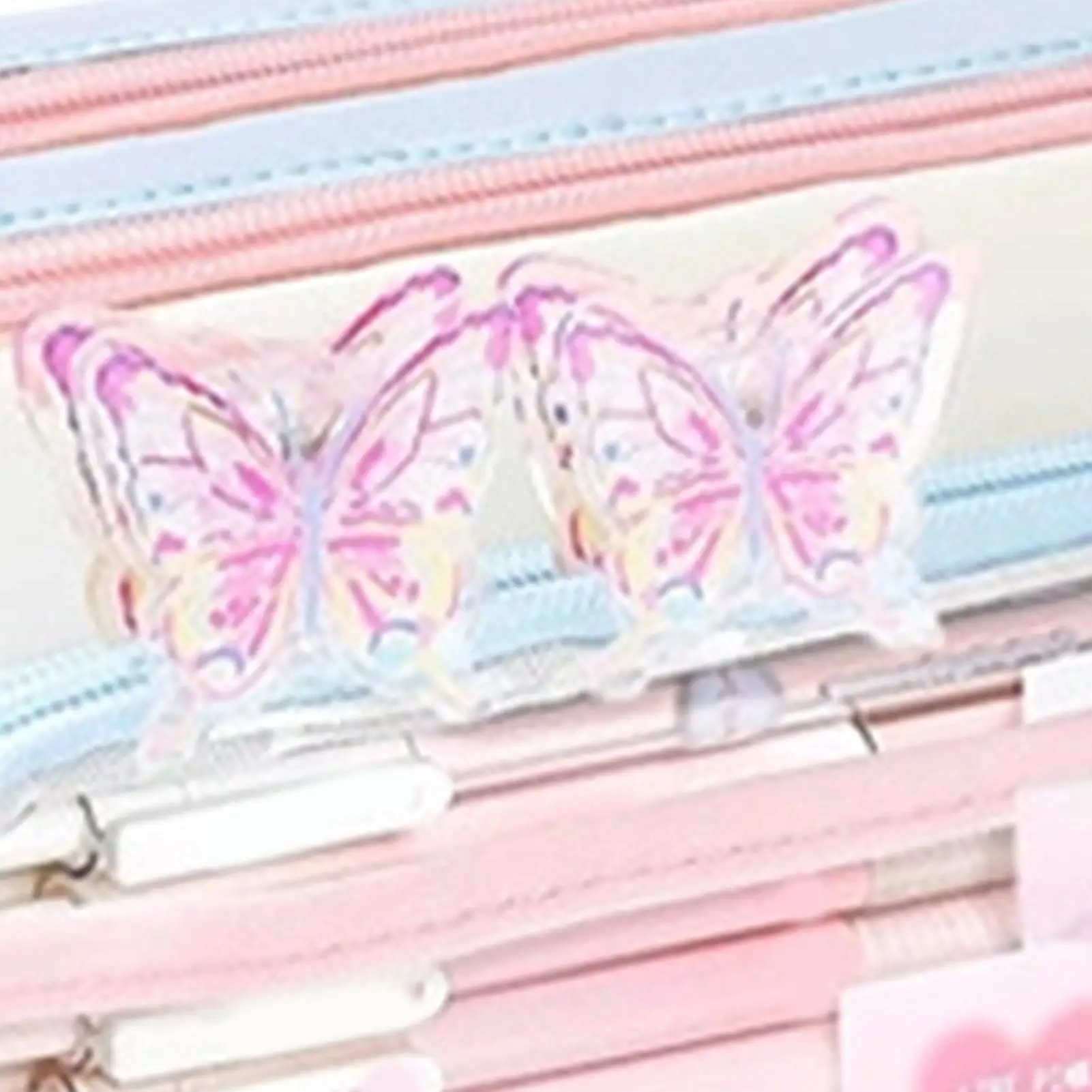 

Пенал с тематикой бабочки на молнии, большой вместительный пенал для школьников средней школы, молодежи, девочек-подростков