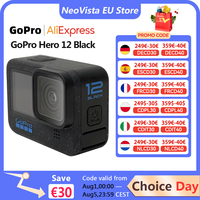 【EU Stock】GoPro HERO12 Black Action Camera HyperSmooth6.0 5.3K60fps Video 27MP Go Pro12 helmet Sport Camera