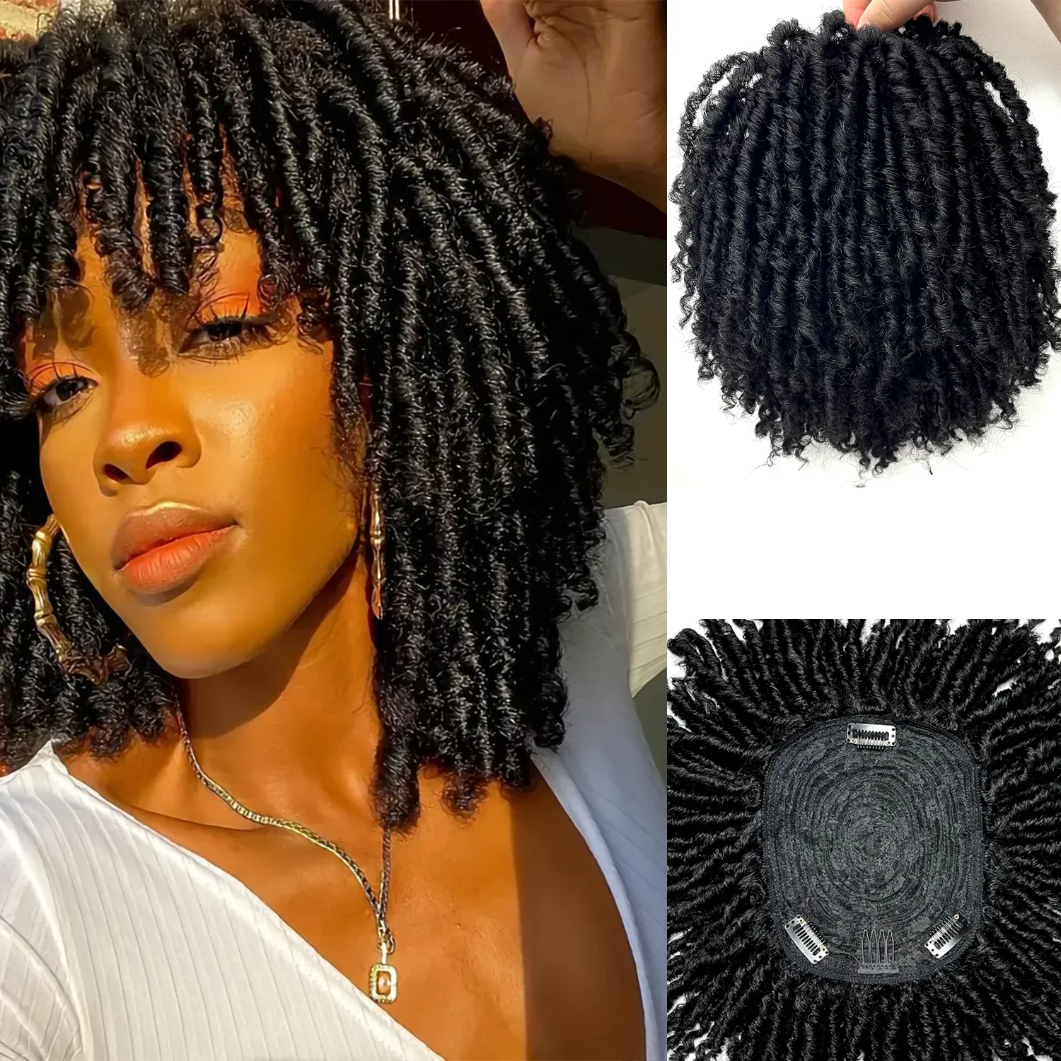 

Синтетический парик с афро-дредами для женщин и мужчин, кудрявый парик из волокна, черный, блонд, коричневый, для косплея, вечеринок, повседневного использования, Хэллоуина