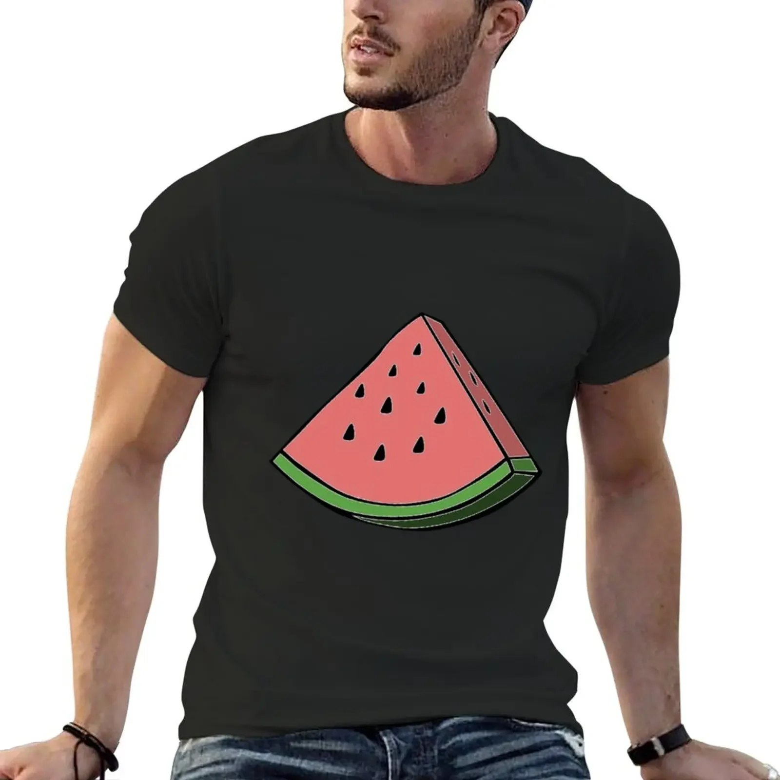 

Pop Art Watermelon T-Shirt cheap stuff new edition Short sleeve tee anime shirts men