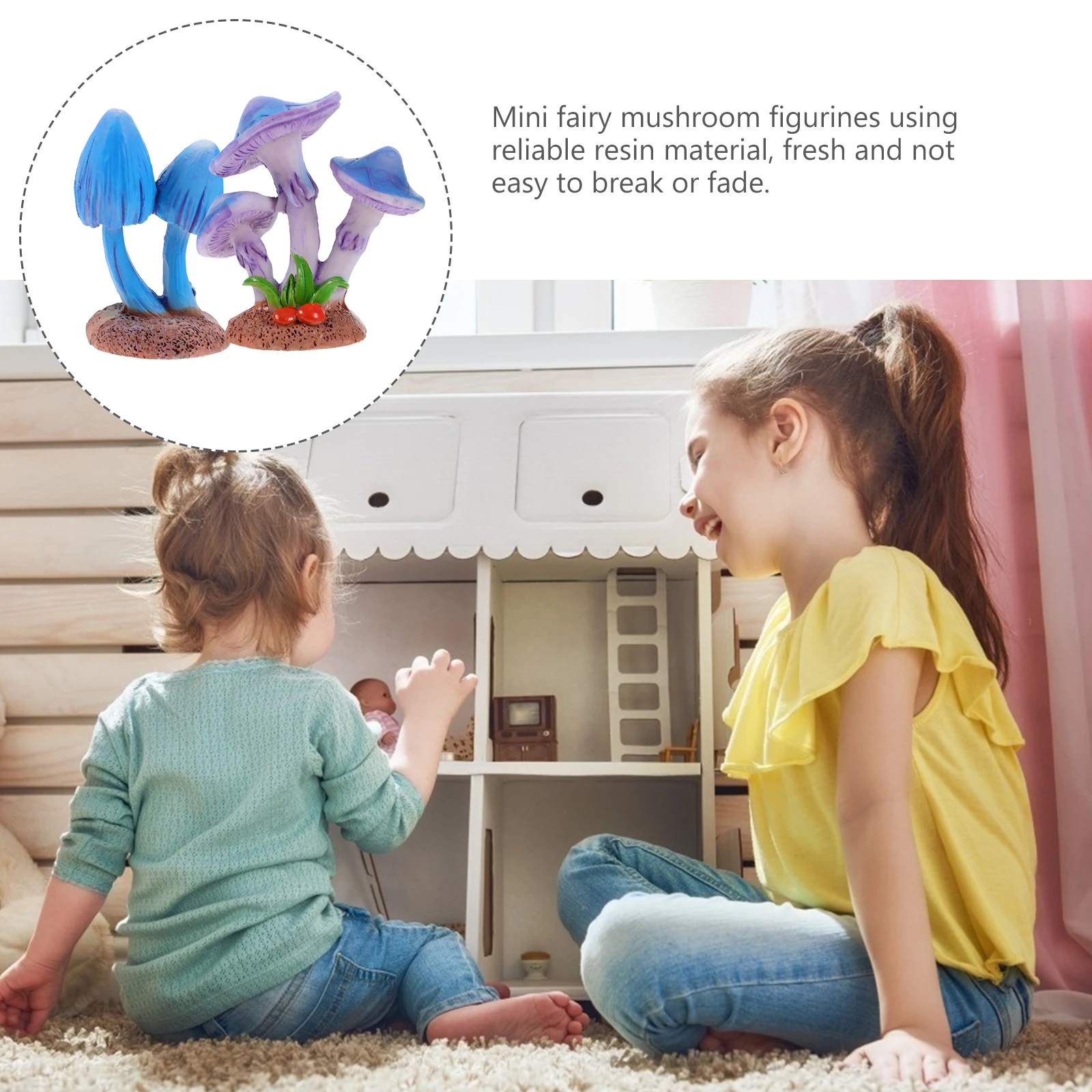 

2 шт. миниатюрные грибы из смолы, домашний декор, небольшой садовый бонсай, сделай сам, реквизит для фотосъемки, моховые настольные фигурки