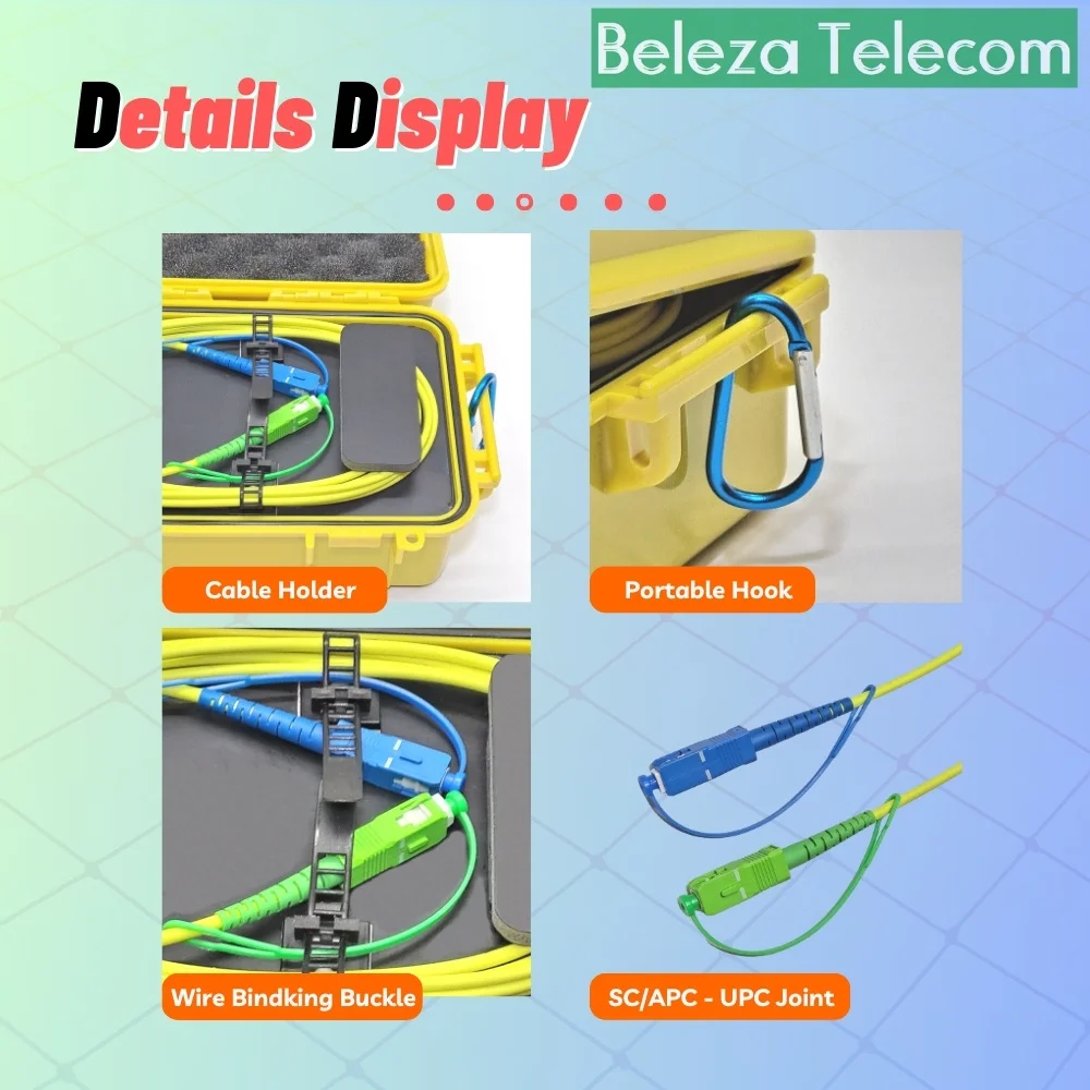 Imagem -04 - Single Mode sc fc st lc E2k Upc Apc Otdr Lançamento Cabo Otdr Teste Extensão Cabo Otdr Dead Zone Eliminator Fiber Ring 300 500m