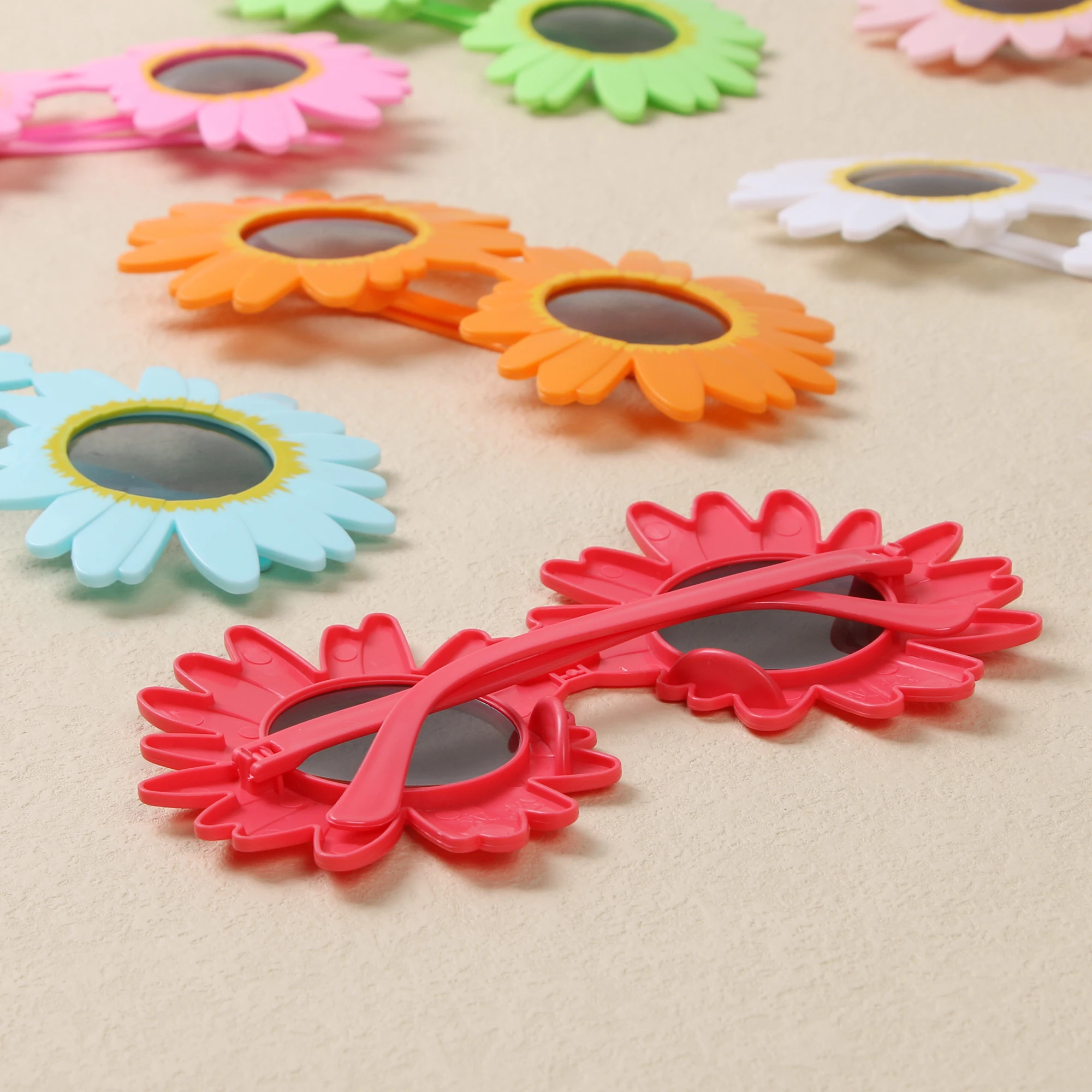 Sonnenblumen-Sonnenbrille, kleine Gänseblümchen-Form, Sonnenbrille, lustige Party, dekorative Brille, Kunststoff, Sammeln, Picknick, Fotografie-Requisiten – Detail 20
