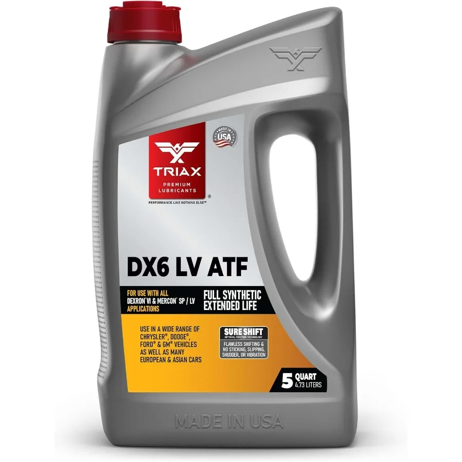 

DX6 ATF Full Synthetic OEM Grade Automatic Transmission Fluid for Dexron VI and Mercon SP LV Applications Low Viscosity Fill fo