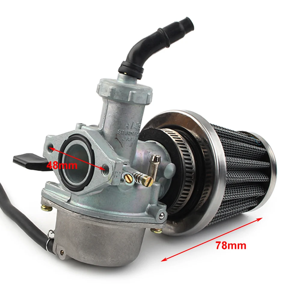 PZ22 Motorcycle Carb Carburetor 22mm Air Filter For 110cc 125cc Dirt Bike XR50 CRF50 XR70