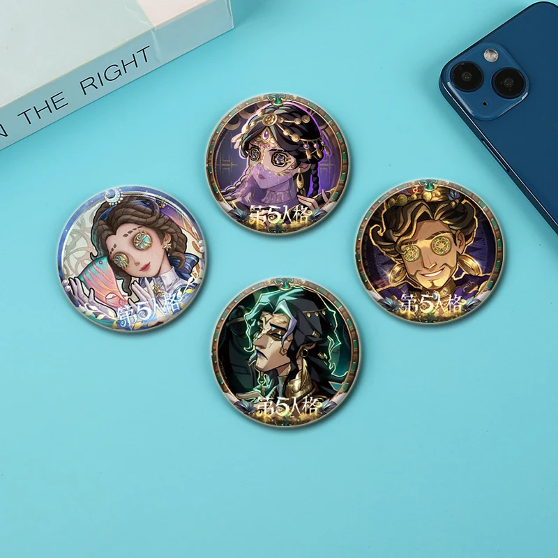 Identity Ⅴ Horror Game Badge Servais Le,Roy Vera Nair,Emily Dyer,Frederick Kreiburg Cosplay Figure Enamel Pins for Backpack Gift