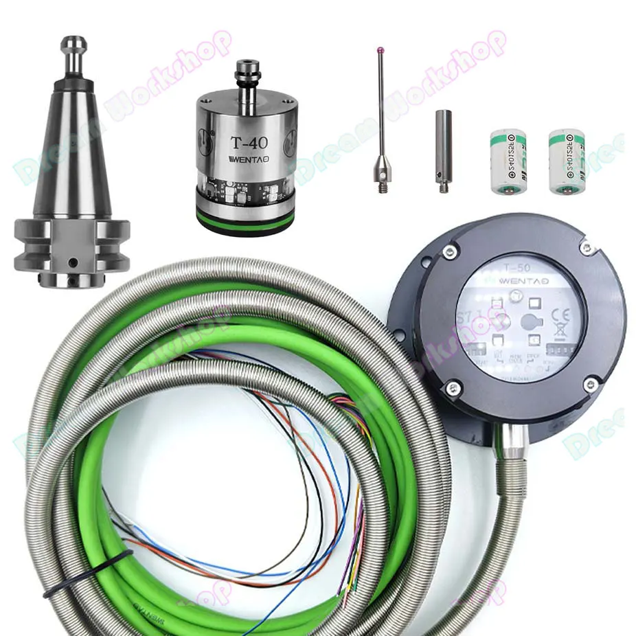 Imagem -06 - Wentao T40 de Alta Precisão Infravermelho Sonda sem Fio 3d Touch Wireless Edge Finder Centralização Automática Substituir Renishaw Omp40