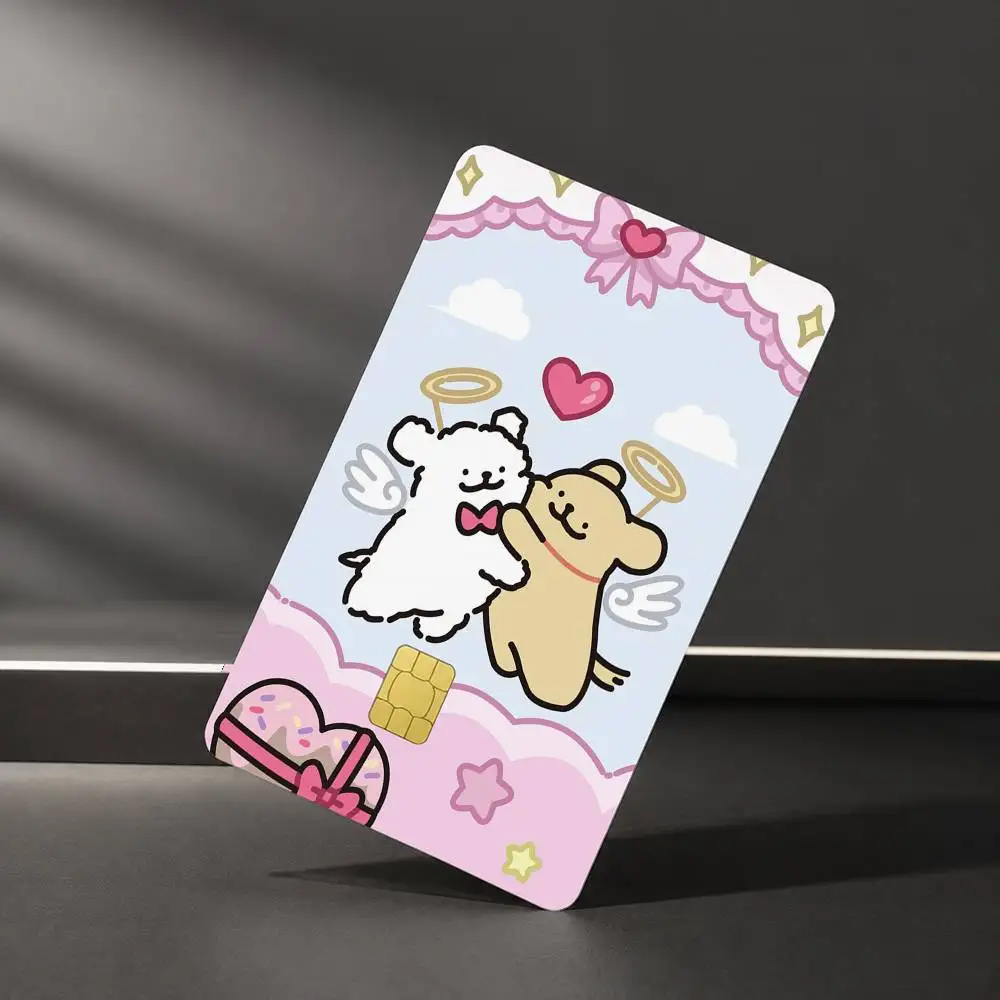 Cartoon Line M-Maltese Dogs Sticker Film Tape Skin for Credit Card Debit Card Waterproof