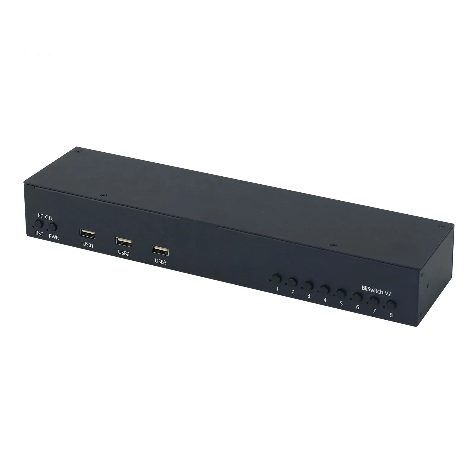 Wishcolor BliKVM Switch V2 HDMI-compatible Switch 8-IN 1-OUT Remote Switching 8-Channel KVM+ATX Switcher 1080P 60Hz