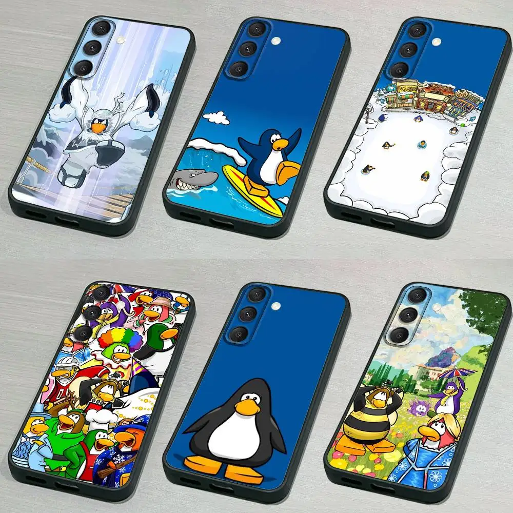 

C-Club P-PenguinS Game Phone Case For Samsung S 25,24,23,22,30,21,10,9,Ultra,Plus,Lite,FE,4,5G Black Soft Case