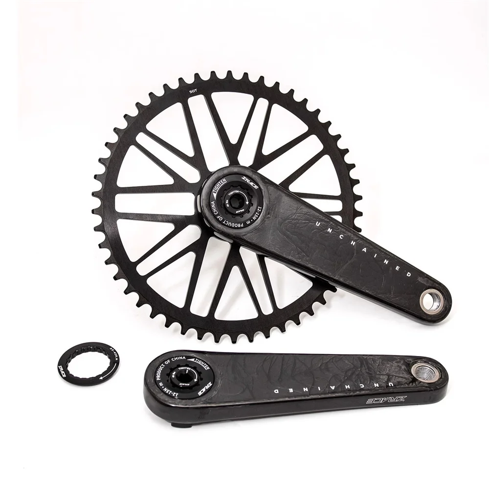 

Unionjack carbon fiber crankset 165mm 50T for Brompton bike crankset 385g