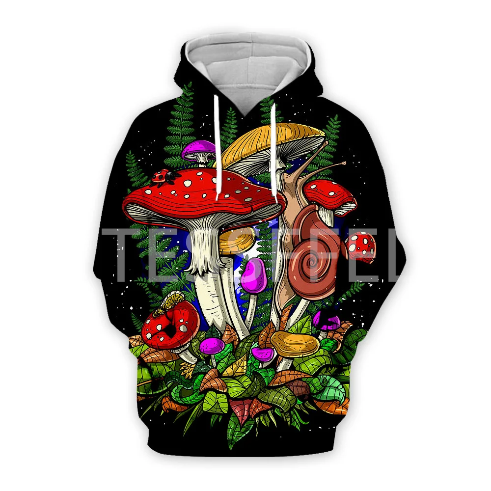 

Mushroom Plant Fungus Psychedelic Trippy Tattoo Retro Streetwear Vintage 3DPrint Pullover Harajuku Jacket Casual Funny Hoodies V