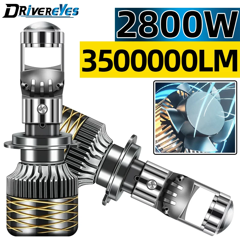 

H4 H7 H11 H8 H9 9005 9006 HB3 HB4 LED Headlights LHD Mini Projector Lens 7545 CSP Canbus Turbo Fan 12V Motorcycle Lamp Plug&Play