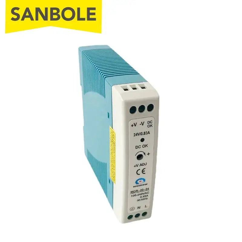 

MDR-20W 12V24V DIN Rail Mounted Type Led Switching Power Supply Automation Cabinet Engineering Switch Control