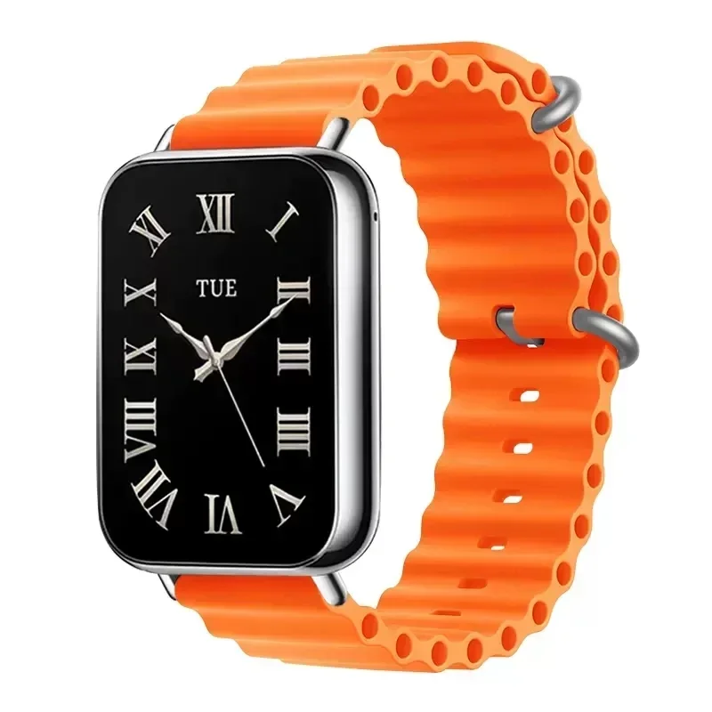 حزام سيليكون المحيط لساعة Xiaomi Redmi 4 5 سوار بديل معدني كوريا لملحقات فرقة Xiaomi Mi Band 8 Pro 9Pro