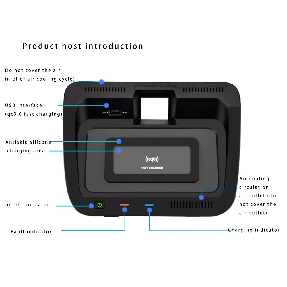 

Car Qi Wireless Charging Fast Charger Car Charger Panel Phone Holder For Toyota RAV4 RAV 4 2019 2020