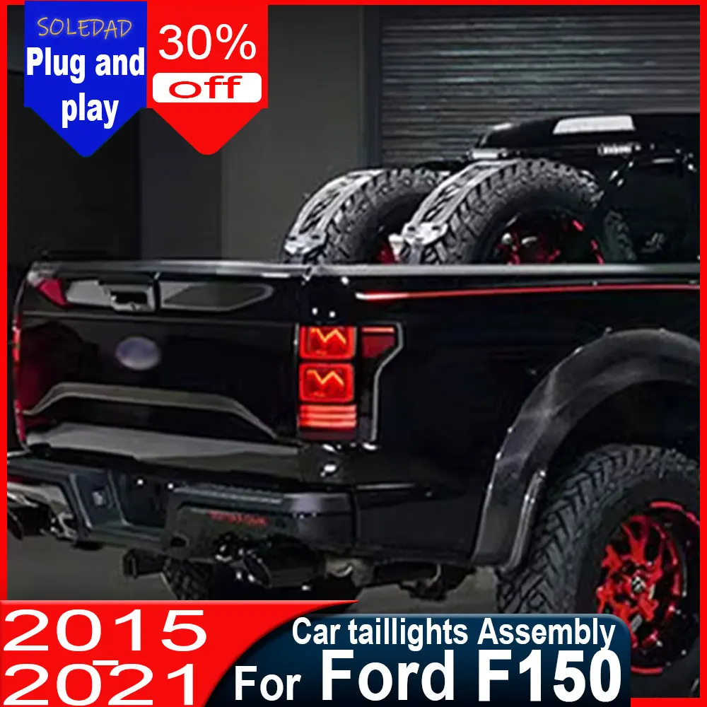 Car taillight For Ford Raptor F-150 2015-2021 Taillight LED Projetor Tail Lamp Daytime Running Light Automotive Accessories