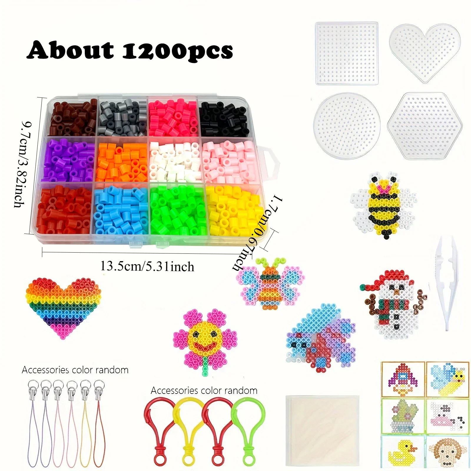 

10/12/15/24 цветные гладильные бусины, набор досок для ногтей, бусины Perler, 5 мм Hama Bead Pixel Puzzle, праздничный подарок, развивающие игрушки «сделай сам»