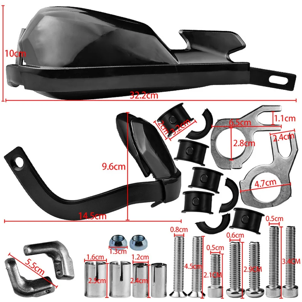 Aluminum alloy handguards windshield crash guards for For road motorcycle one set hand protectors black finish