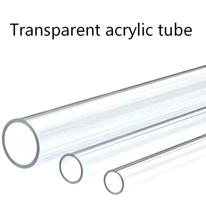 High‑Clear Acrylic Hollow Cylinder Tube, Large‑Bore Transparent Round Pipe, Clear PC Plastic Tube Custom Fabrication & Cut‑to‑Si