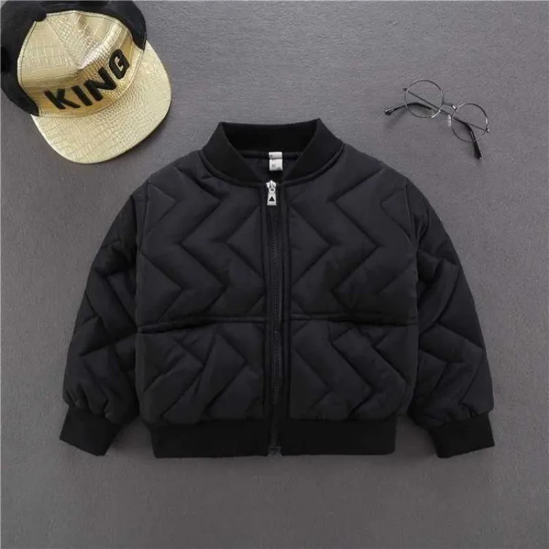 Children\'s Autumn/Winter Jacket New Warm Cotton Jacket for Boy Baby Small and Medium sized Children Fashionable Baseball Jacket