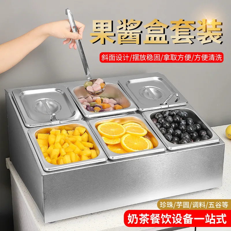 Commercial kitchen seasoning kit, catering ingredients sub-packing number basin storage container