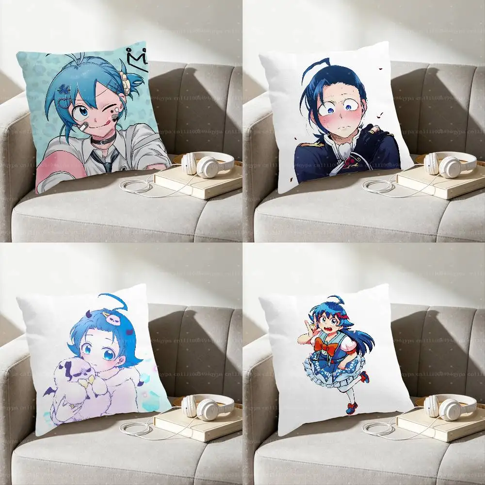 I-Iruma Kun Suzuki Throw Pillows Cover Sofa Couch Pillow Cases for Indoor Home Decor Decorations Living Room Women Bedroom
