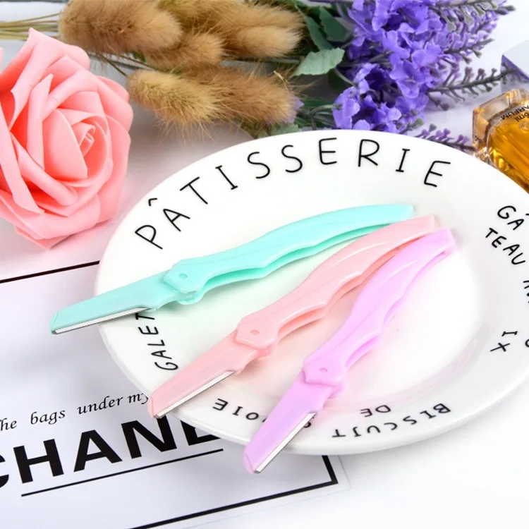 3 szt. Trymer do brwi, depilatory do twarzy dla kobiet, kieszonkowy nóż do usuwania włosów dla pań, golarka do twarzy i brwi.