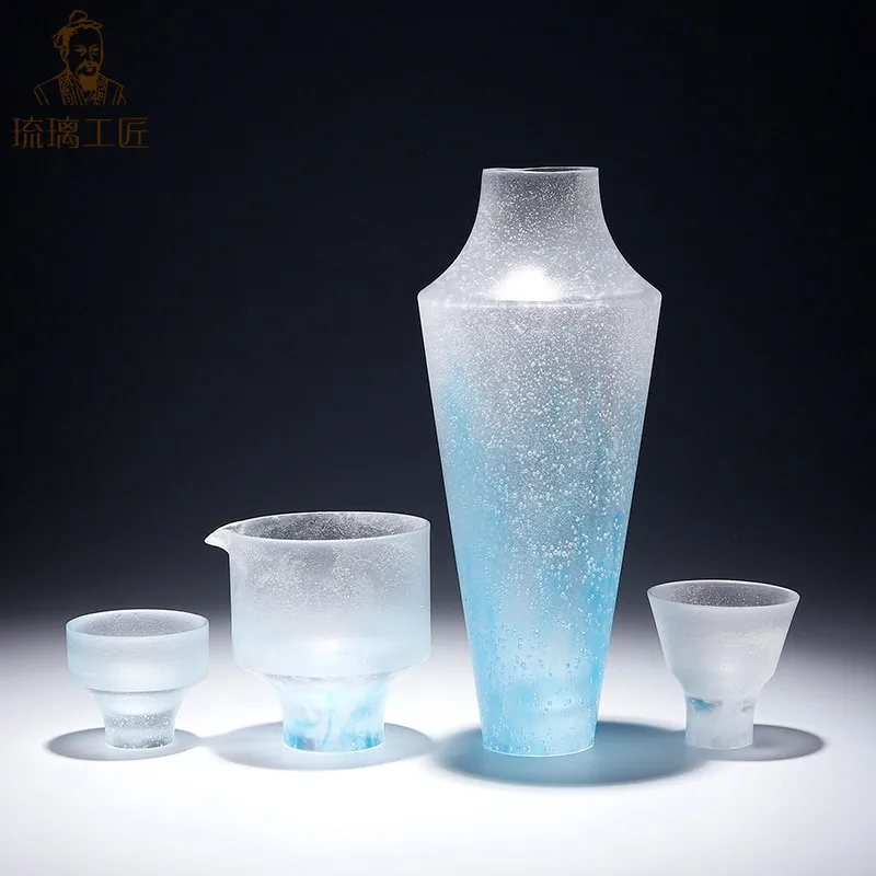 HYS ancient glass clear cloud lamp series fair cup master cup tea room coffee table desktop decoration vase flower ware ornament