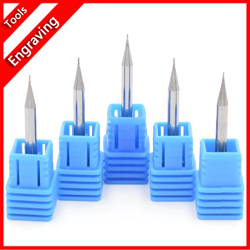 

Single Flute Left Cut CNC Endmil Milling Cutters Tungsten Steel Solid Carbide Mirco Router Bits Set for Cutting Wood, Acrylic