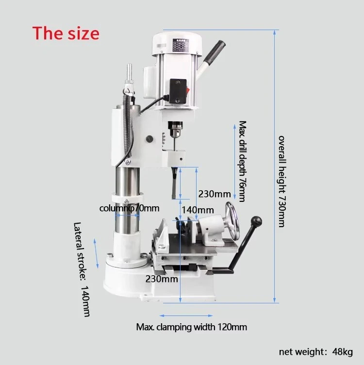 750W wooden square slot chisel mortise machine