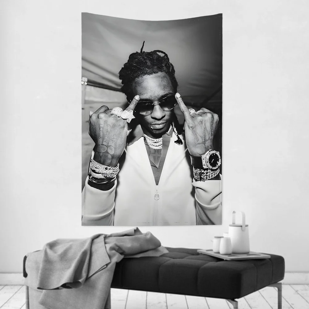 الشباب البلطجة البوب الهيب هوب الراب ستار نسيج غرفة ديكور قماش صوفي حفلة معلقة خلفية غرفة ديكور غرفة الطفل #5