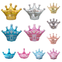 Large Noble Crown Foil Balloon King Queen Princess Birthday Party Activity Decoration Rose Gold Silvery Pink Blue Crown Balloons