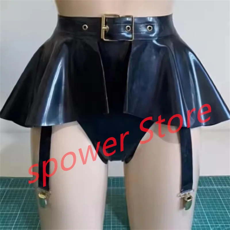 

Handmade Women Latex Skirts Dress with Belt Customize Cosplay Costumes ( no briefs)