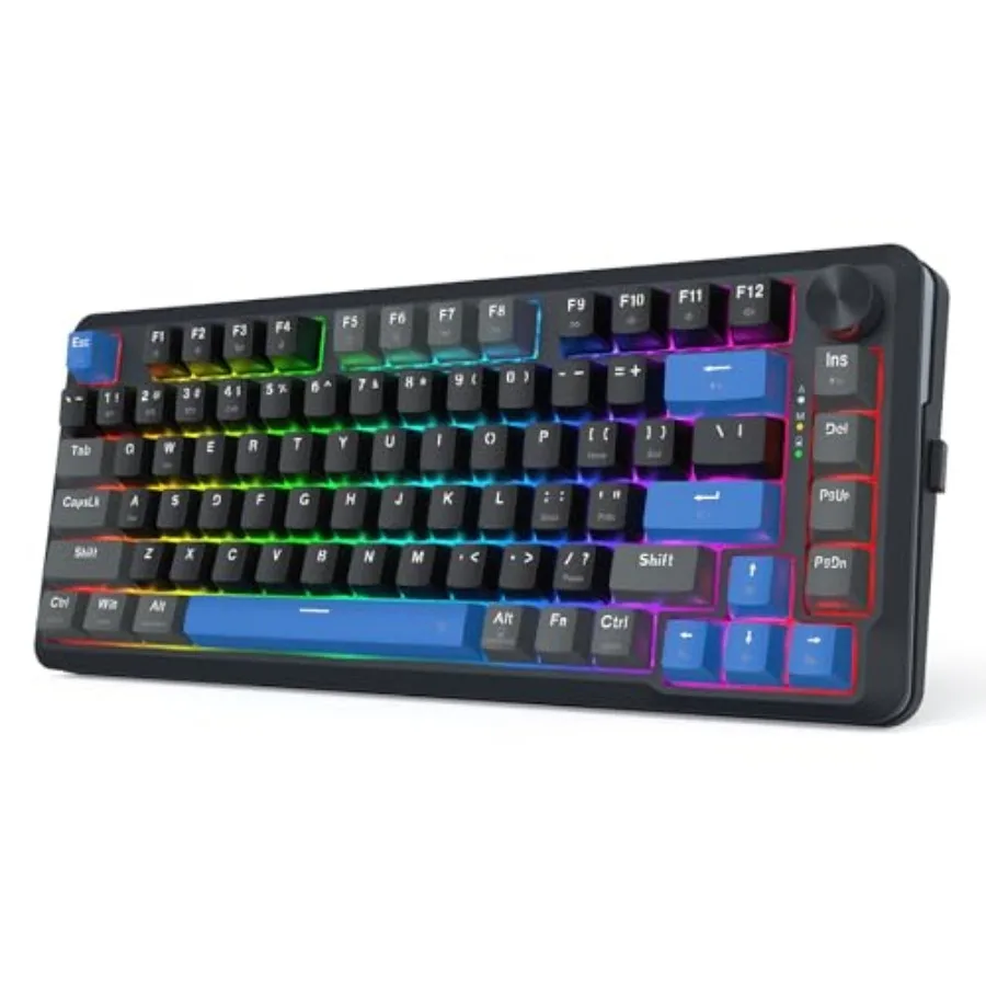 

K681 Wireless Mechanical Keyboard, Gasket Mounted RGB Gaming Keyboard with Volume Knob, MDA-Profile, Pre-Lubed Linear Switches,